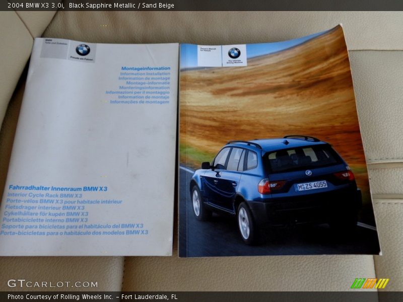 Black Sapphire Metallic / Sand Beige 2004 BMW X3 3.0i