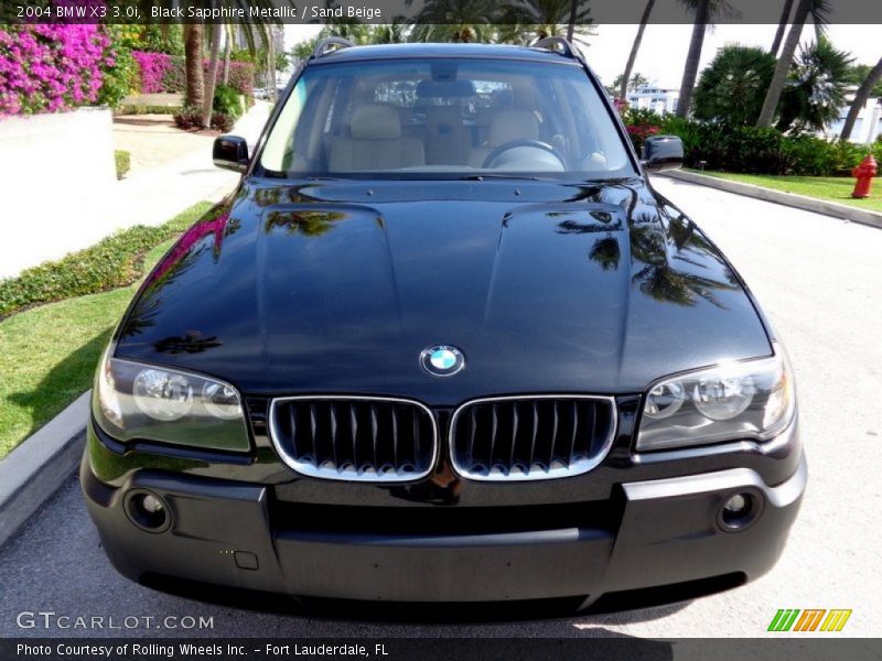 Black Sapphire Metallic / Sand Beige 2004 BMW X3 3.0i
