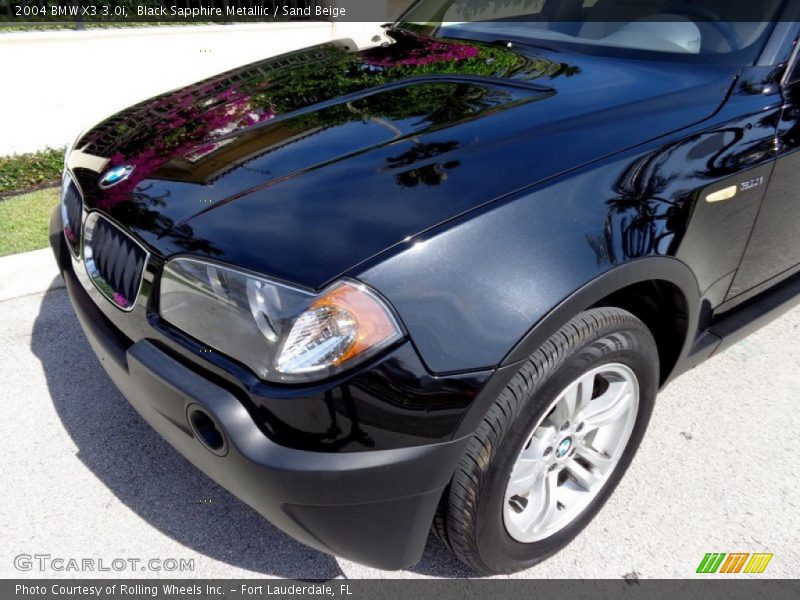 Black Sapphire Metallic / Sand Beige 2004 BMW X3 3.0i