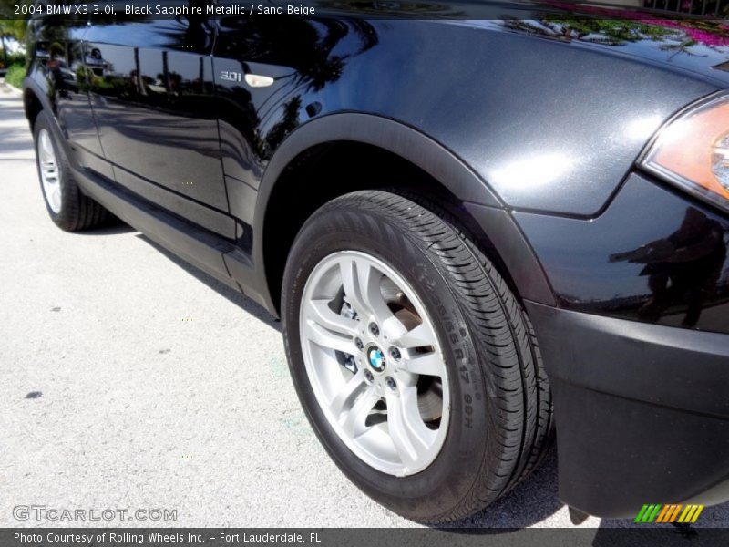 Black Sapphire Metallic / Sand Beige 2004 BMW X3 3.0i