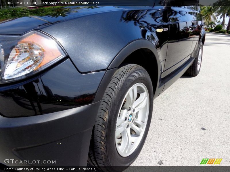 Black Sapphire Metallic / Sand Beige 2004 BMW X3 3.0i