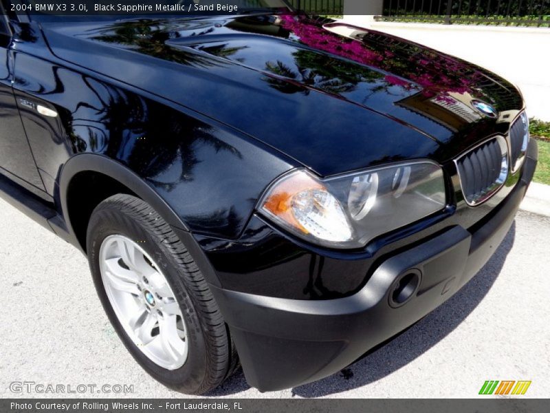Black Sapphire Metallic / Sand Beige 2004 BMW X3 3.0i