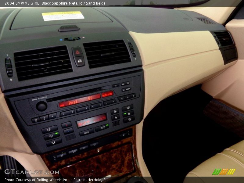 Black Sapphire Metallic / Sand Beige 2004 BMW X3 3.0i