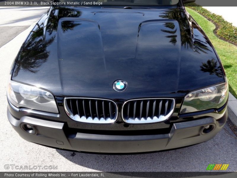 Black Sapphire Metallic / Sand Beige 2004 BMW X3 3.0i