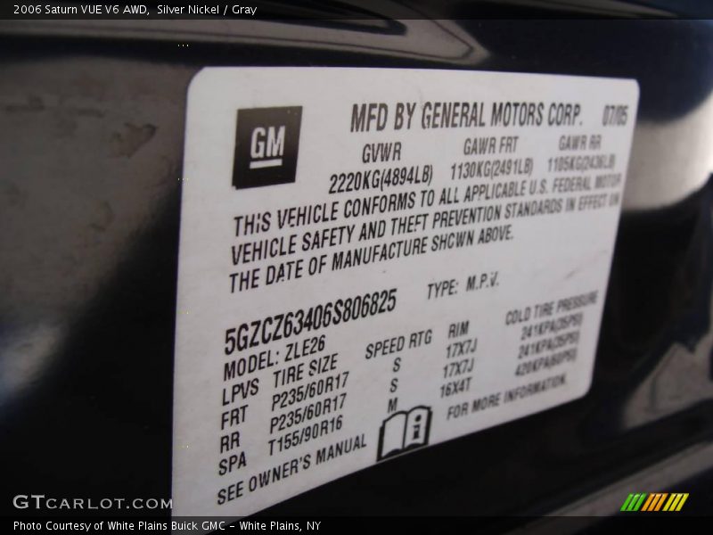 Silver Nickel / Gray 2006 Saturn VUE V6 AWD