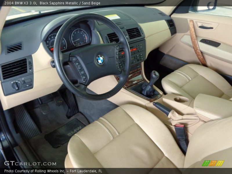  2004 X3 3.0i Sand Beige Interior