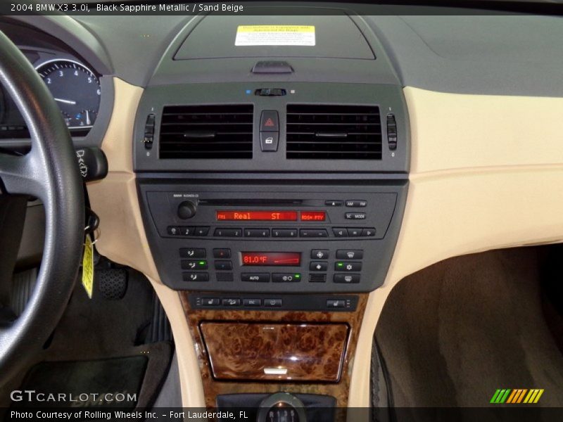 Black Sapphire Metallic / Sand Beige 2004 BMW X3 3.0i