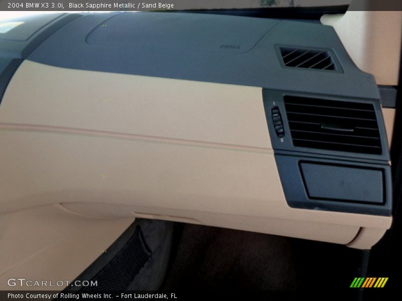 Black Sapphire Metallic / Sand Beige 2004 BMW X3 3.0i