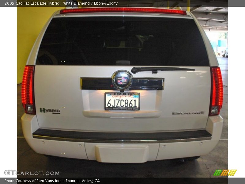 White Diamond / Ebony/Ebony 2009 Cadillac Escalade Hybrid