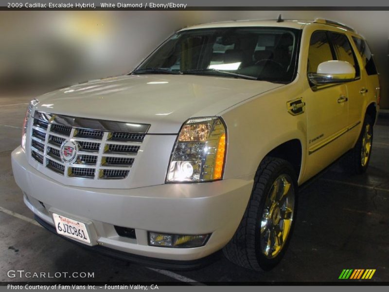 White Diamond / Ebony/Ebony 2009 Cadillac Escalade Hybrid