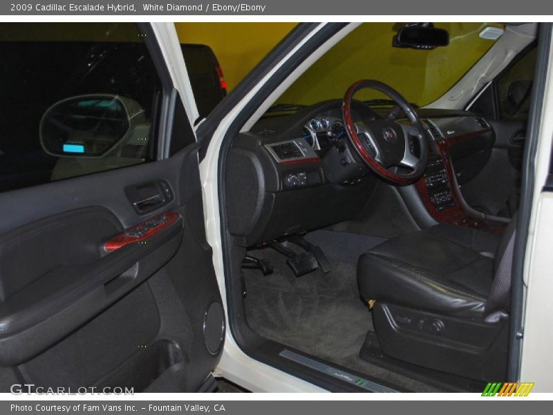 White Diamond / Ebony/Ebony 2009 Cadillac Escalade Hybrid