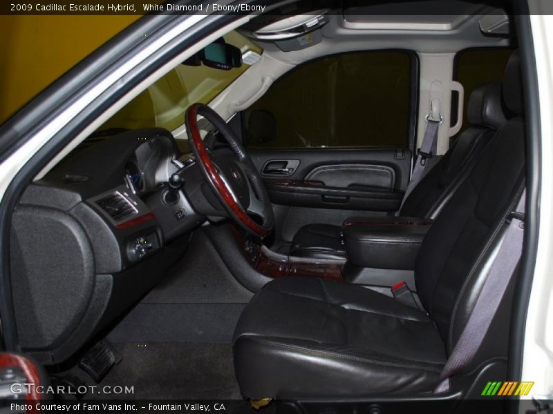 White Diamond / Ebony/Ebony 2009 Cadillac Escalade Hybrid