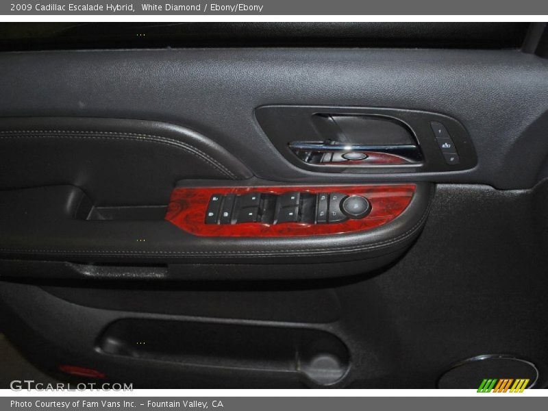 White Diamond / Ebony/Ebony 2009 Cadillac Escalade Hybrid