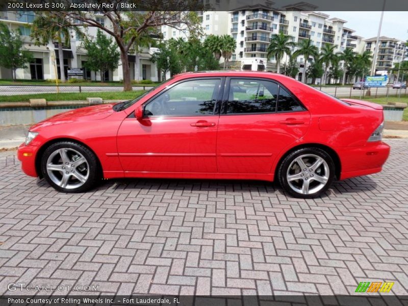 Absolutely Red / Black 2002 Lexus IS 300