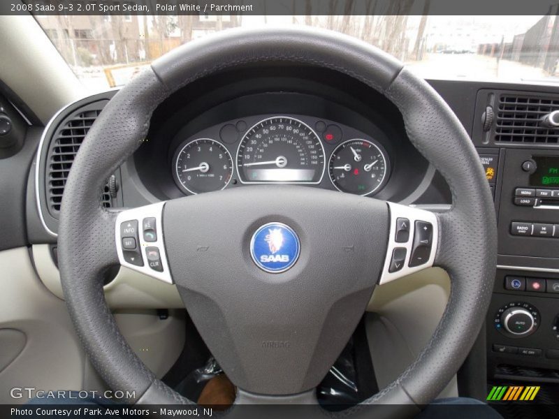 Polar White / Parchment 2008 Saab 9-3 2.0T Sport Sedan