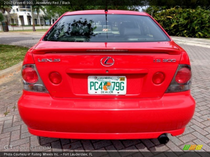 Absolutely Red / Black 2002 Lexus IS 300