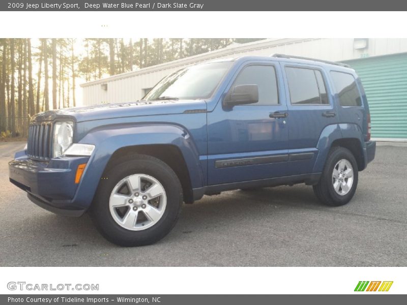 Deep Water Blue Pearl / Dark Slate Gray 2009 Jeep Liberty Sport