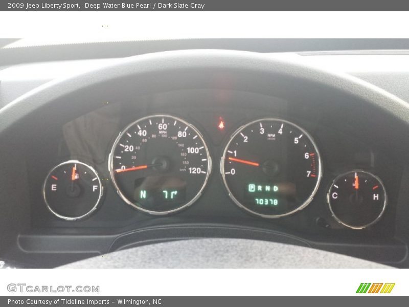 Deep Water Blue Pearl / Dark Slate Gray 2009 Jeep Liberty Sport