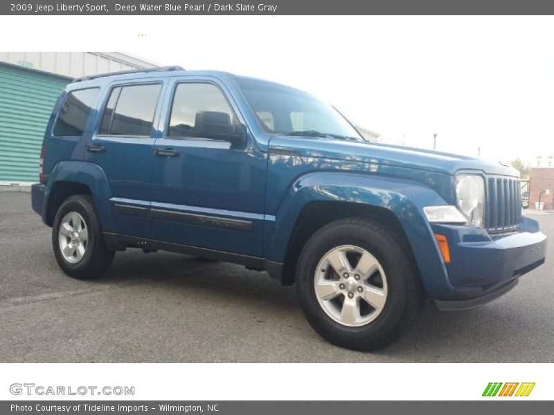 Deep Water Blue Pearl / Dark Slate Gray 2009 Jeep Liberty Sport