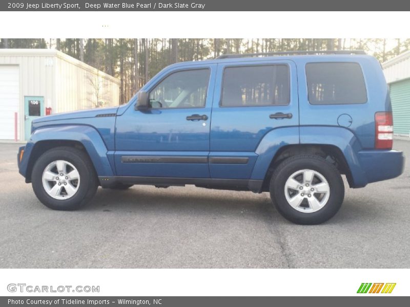 Deep Water Blue Pearl / Dark Slate Gray 2009 Jeep Liberty Sport