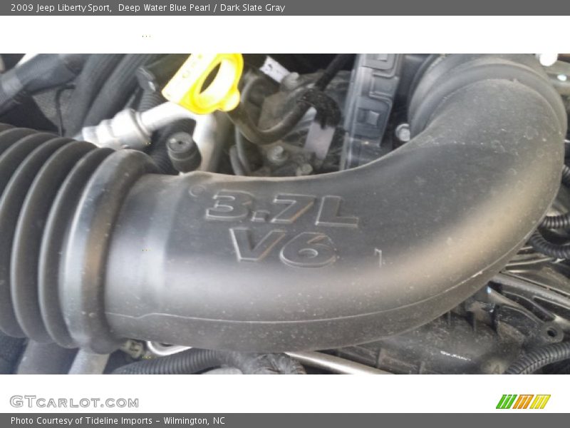 Deep Water Blue Pearl / Dark Slate Gray 2009 Jeep Liberty Sport
