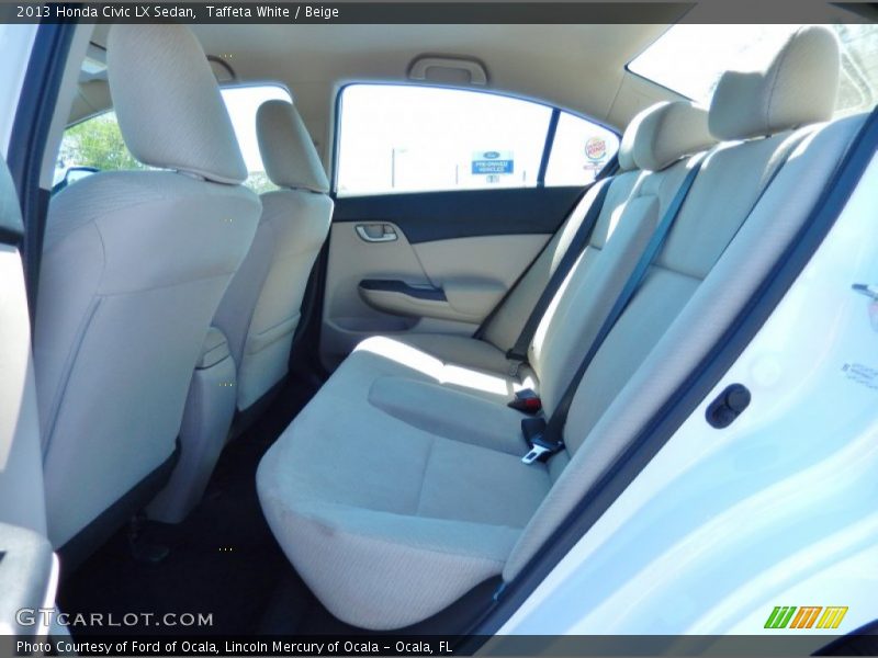 Taffeta White / Beige 2013 Honda Civic LX Sedan