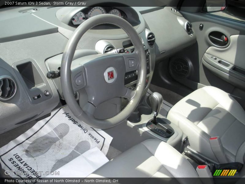 Storm Gray / Gray 2007 Saturn ION 3 Sedan