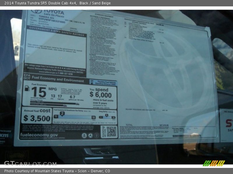 Black / Sand Beige 2014 Toyota Tundra SR5 Double Cab 4x4