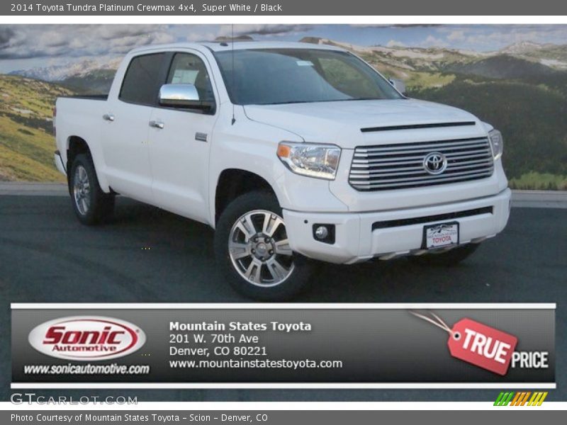 Super White / Black 2014 Toyota Tundra Platinum Crewmax 4x4