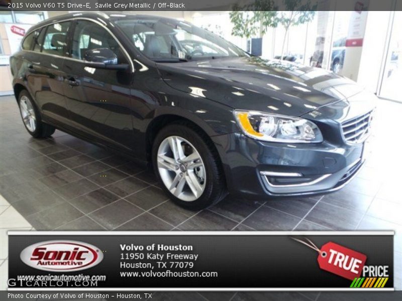 Savile Grey Metallic / Off-Black 2015 Volvo V60 T5 Drive-E