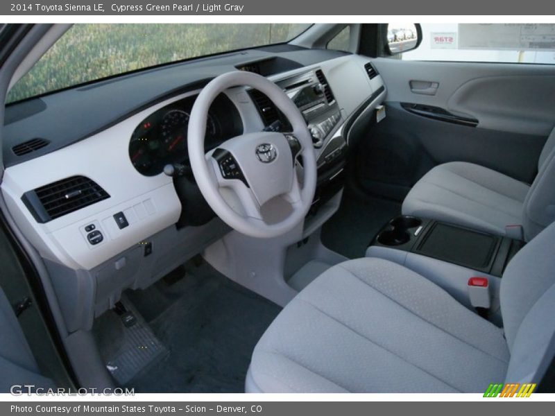 Cypress Green Pearl / Light Gray 2014 Toyota Sienna LE