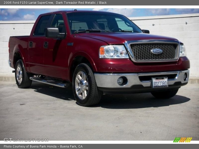 Dark Toreador Red Metallic / Black 2006 Ford F150 Lariat SuperCrew