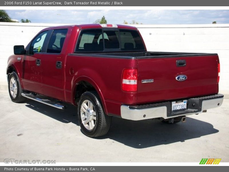 Dark Toreador Red Metallic / Black 2006 Ford F150 Lariat SuperCrew