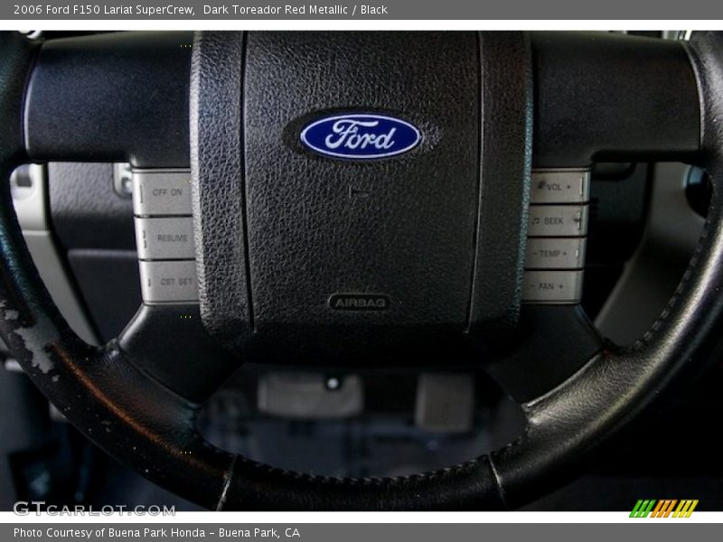 Dark Toreador Red Metallic / Black 2006 Ford F150 Lariat SuperCrew