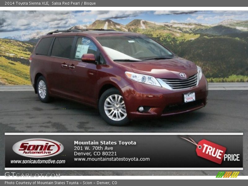Salsa Red Pearl / Bisque 2014 Toyota Sienna XLE