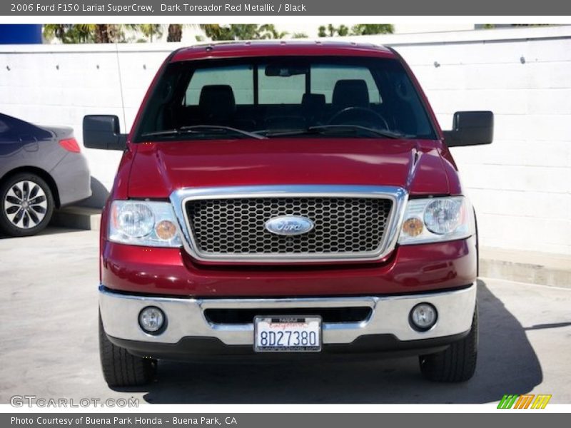 Dark Toreador Red Metallic / Black 2006 Ford F150 Lariat SuperCrew