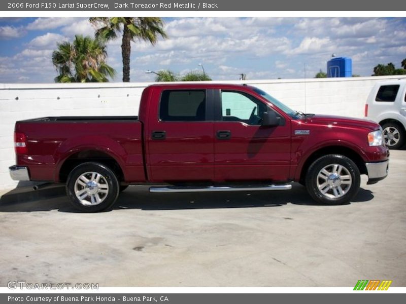 Dark Toreador Red Metallic / Black 2006 Ford F150 Lariat SuperCrew