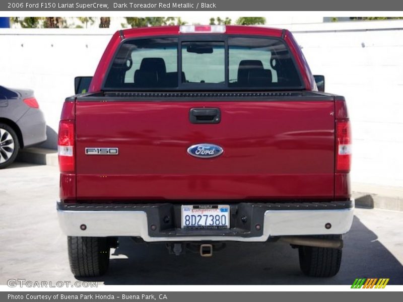 Dark Toreador Red Metallic / Black 2006 Ford F150 Lariat SuperCrew