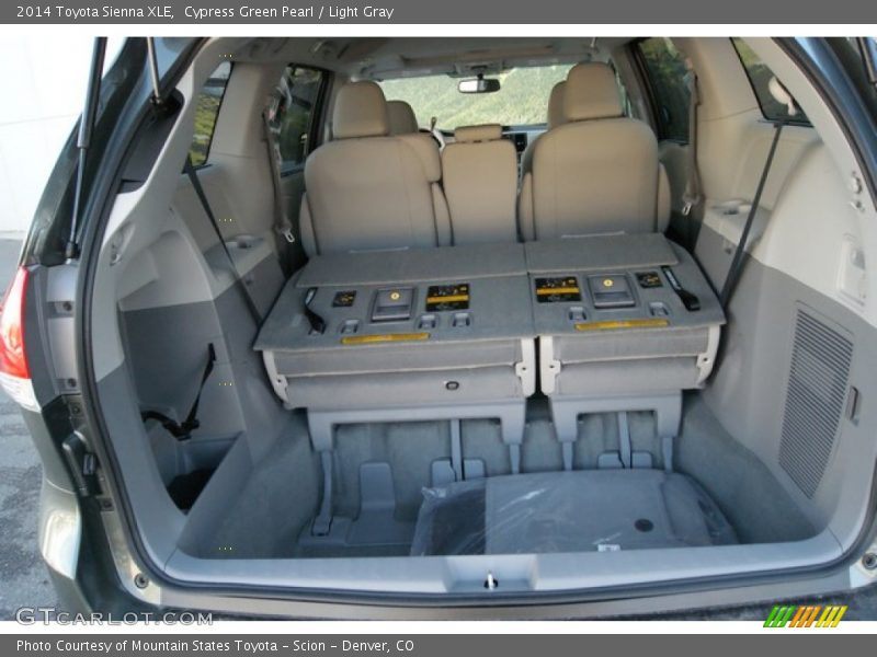 Cypress Green Pearl / Light Gray 2014 Toyota Sienna XLE