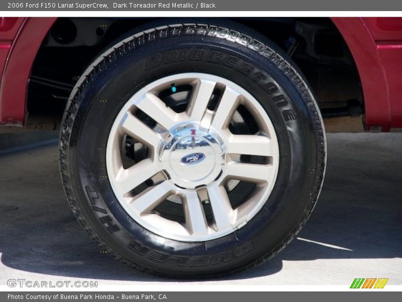 Dark Toreador Red Metallic / Black 2006 Ford F150 Lariat SuperCrew