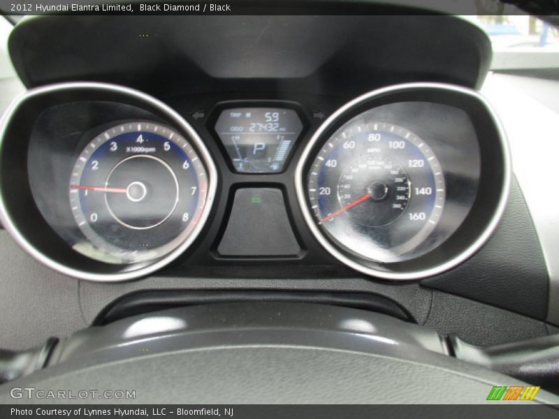 Black Diamond / Black 2012 Hyundai Elantra Limited