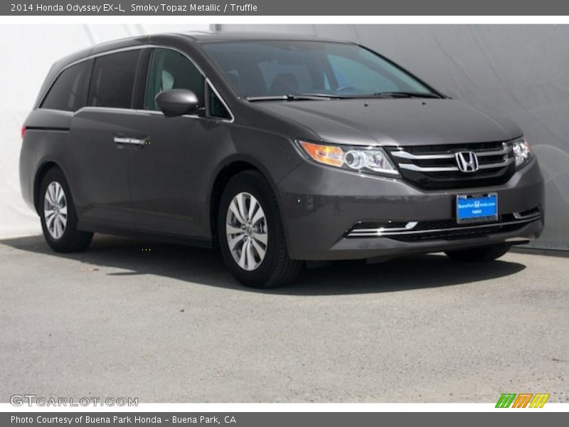 Smoky Topaz Metallic / Truffle 2014 Honda Odyssey EX-L