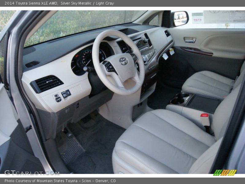Silver Sky Metallic / Light Gray 2014 Toyota Sienna XLE AWD