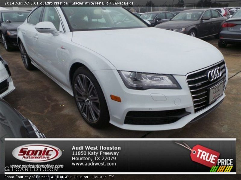 Glacier White Metallic / Velvet Beige 2014 Audi A7 3.0T quattro Prestige