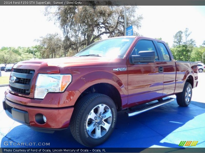 Sunset / Steel Grey 2014 Ford F150 STX SuperCab