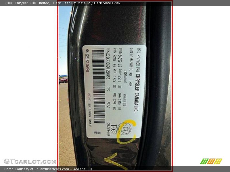 Dark Titanium Metallic / Dark Slate Gray 2008 Chrysler 300 Limited