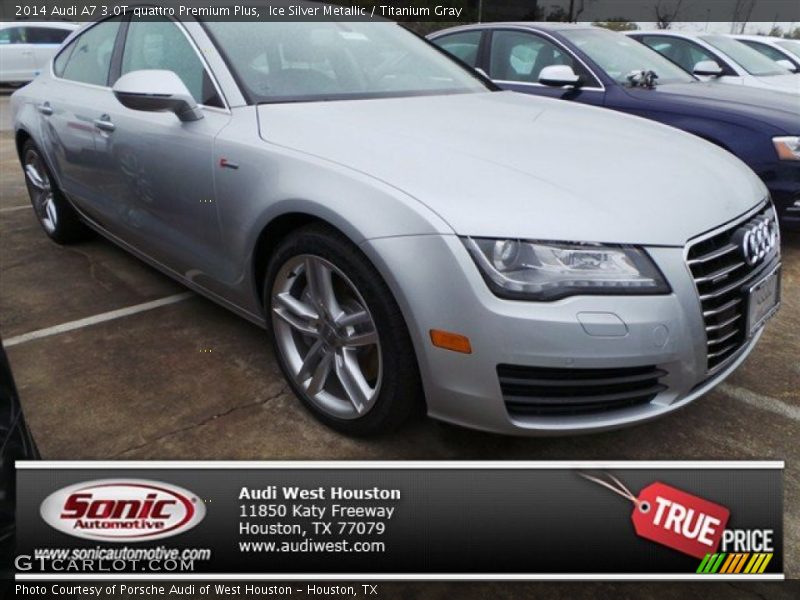 Ice Silver Metallic / Titanium Gray 2014 Audi A7 3.0T quattro Premium Plus