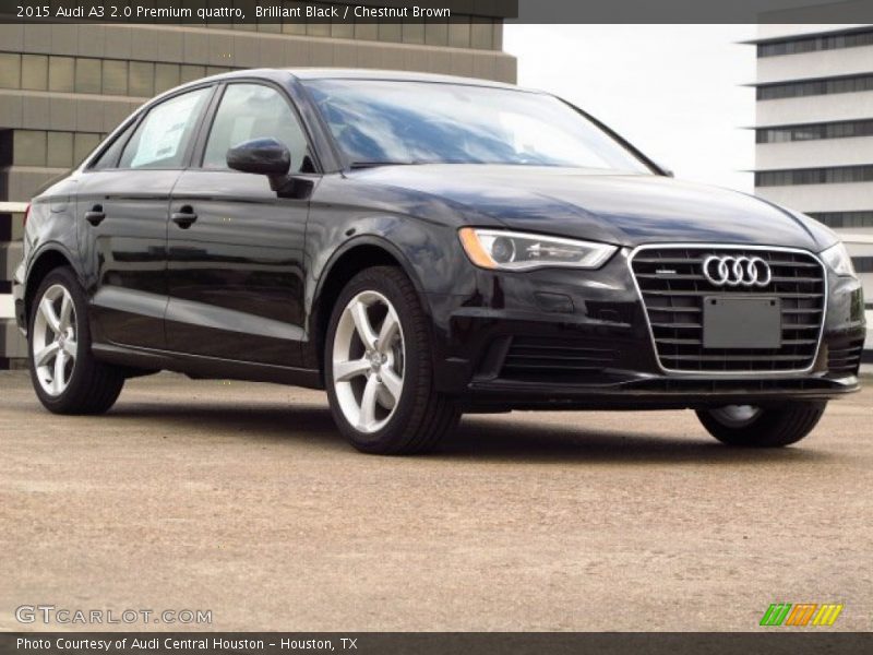 Brilliant Black / Chestnut Brown 2015 Audi A3 2.0 Premium quattro