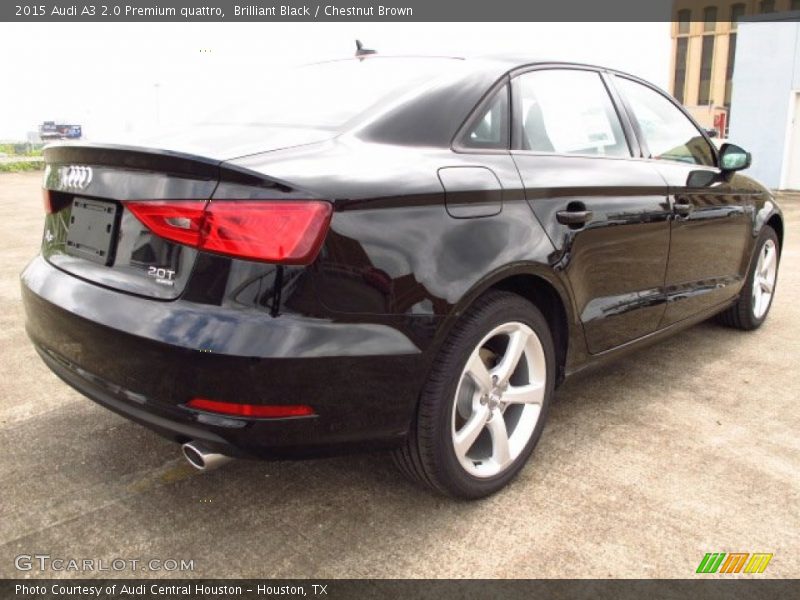 Brilliant Black / Chestnut Brown 2015 Audi A3 2.0 Premium quattro