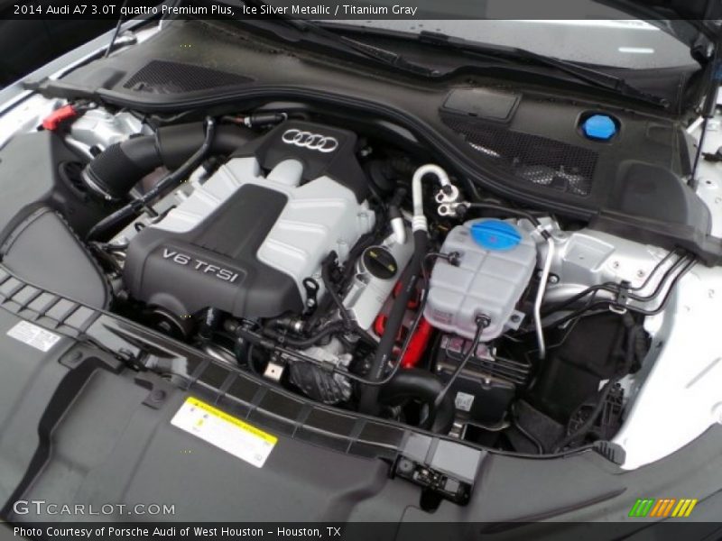 Ice Silver Metallic / Titanium Gray 2014 Audi A7 3.0T quattro Premium Plus